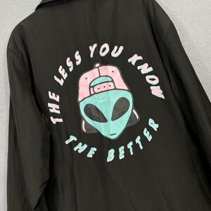 Eighty Eight Brand‎ Men's Windbreaker Snap Jacket Large Retro Trippy Alien Punk